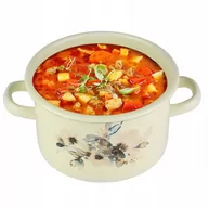 Garnki - Garnek Emaliowany Garnuszek 3L Jaśmin Gaz Indukcja - miniaturka - grafika 1