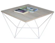 Ławy i stoliki kawowe - Skandynawski stolik kawowy dąb sonoma + biały T0-T30 - miniaturka - grafika 1