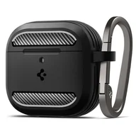Akcesoria do słuchawek - Etui na słuchawki SPIGEN Rugged Armor do Apple Airpods 4 Czarny - miniaturka - grafika 1