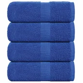 Ręczniki - vidaXL Ręczniki dla gości, 4 szt., niebieskie, 30x50 cm, bawełna 100% - miniaturka - grafika 1