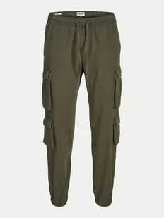 Jack&Jones Joggery Bill 12260915 Zielony Regular Fit - Spodnie męskie - miniaturka - grafika 1