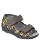 Kapcie damskie - Chłopięce kapcie dino samochody szare Befado r.20 - miniaturka - grafika 1