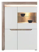 Witryny - Witryna Niska Irma Im05 100X135X39 Cm Biała W Połysku - miniaturka - grafika 1