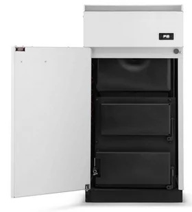 Kuchnia węglowa piec kominek z płaszczem wodnym CO 10-12kW (kolor: biały, średnica wylotu spalin: 120 mm) - spełnia anty-smogowy EkoProjekt 99681704 - Kuchnie węglowe - miniaturka - grafika 4
