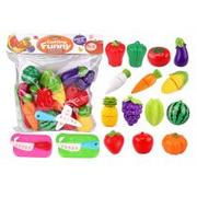 Zabawki AGD - Askato Owoce i warzywa na rzepy z tacą i nożykiem - miniaturka - grafika 1