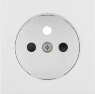 Gniazdka elektryczne - Hager Polo B.3/B.7 Płytka czołowa gniazda z/u z przesłonami biały 3965761909 3965761909 - miniaturka - grafika 1