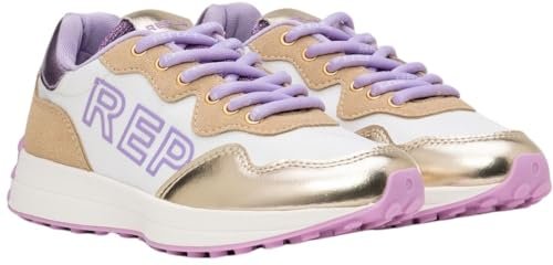 Replay Sneakersy dla chłopców i dziewczynek, 2725 Gold Off White, 33 EU, 2725 Gold Off White, 33 EU