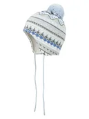 Czapeczki dla niemowląt - Döll Dzianinowa czapka w kolorze szaro-niebieskim - miniaturka - grafika 1