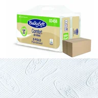 Ręczniki papierowe - Ekologiczny ręcznik papierowy w listkach 24x21,5cm składany typu Z-FOLD 2400szt biały 2 warstwy 4op - miniaturka - grafika 1