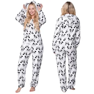 PIŻAMA ONESIE Kigurumi Kombinezon Przebranie Kostium BIAŁA PANDA [ONESIE10] - Piżamy damskie - miniaturka - grafika 1