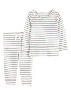 Kaftaniki dla niemowląt - carter's 2-częściowy zestaw w kolorze białym - miniaturka - grafika 1