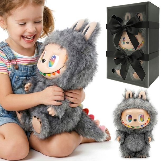 Maskotka Pluszak Labubu Smok Niespodzianka Figurka Pudełko Na Prezent Black