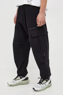 Spodnie męskie - G-Star Raw spodnie dresowe bawełniane kolor czarny gładkie - grafika 1