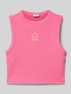 Koszulki dla dziewczynek - Top o kroju slim fit z dodatkiem bawełny - miniaturka - grafika 1