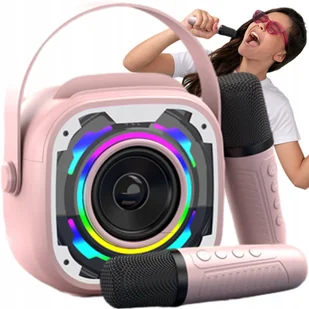 Karaoke Mikrofon Bezprzewodowy Głośnik Bluetooth Dla Dzieci 2 Mikrofony Led - Instrumenty muzyczne dla dzieci - miniaturka - grafika 1