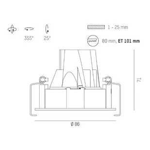 Molto Luce Dark Night montaż 2 700 K czarny/biały - Oprawy, klosze i abażury - miniaturka - grafika 1