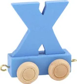 Pociągi dla dzieci - Small Foot Design Wagonik z literką X Alfabet Pociąg - miniaturka - grafika 1