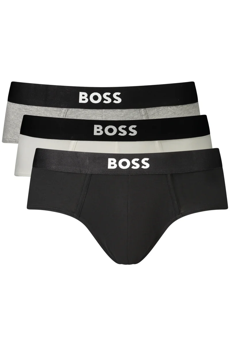 Slipy męskie BOSS 50546561HIPBR3PBOSSONE – 3-pak: białe, czarne i szare XL
