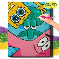 Zabawki kreatywne - Diamond Painting 5D Z Ramą Sponge Bob Haft Diamentowy 30X40 Mozaika Dla Dzieci Oh Art! - miniaturka - grafika 1