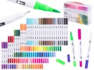 Przybory szkolne - Flamastry markery mazaki pisaki kolorowe zestaw 100szt - miniaturka - grafika 1
