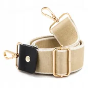 Paski - MODNY PASEK SZEROKI Do Torebki Torby Regulowany Długi Na Ramię BEŻOWY - miniaturka - grafika 1