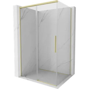 Mexen Rox kabina prysznicowa rozsuwana 115 x 110 cm, transparent, złota szczotkowana - 8C2-115-110-55-00 - Kabiny prysznicowe - miniaturka - grafika 1