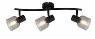 Lampy sufitowe - Lampa listwa Judy 3pł. czarna szkło - miniaturka - grafika 1