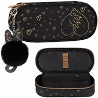 Piórniki - Starpak Piórnik Szkolny Tuba Usztywniana Złote Kotki Serce 553164 - miniaturka - grafika 1