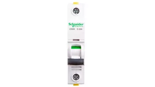 Schneider Electric Wyłącznik nadprądowy iC60N 1P D20 6kA A9F05120 - Bezpieczniki elektryczne - miniaturka - grafika 1