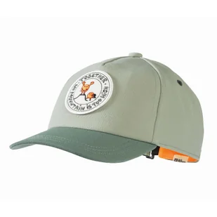 Czapka z daszkiem dla dzieci Jack Wolfskin SMILEYWORLD BADGE CAP K mint leaf - ONE SIZE - Czapki dla dzieci - miniaturka - grafika 1