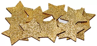 Dekoracje drewniane samoprzylepne Gwiazdki Brewis DD1 - 12szt. - Pasmanteria - miniaturka - grafika 1