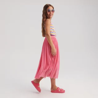 Sukienki i spódniczki dla dziewczynek - Reserved Spódnica midi - Różowy - grafika 1