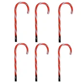 Oświetlenie świąteczne - Lampki ogrodowe w kształcie lasek cukrowych LED 6 szt. h47 cm - miniaturka - grafika 1