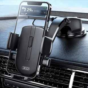 XO Uchwyt samochodowy C89 Holder do auta na telefon na deskę kokpit szybę Czarny - Uchwyty samochodowe do telefonów - miniaturka - grafika 8