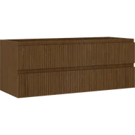 Szafki łazienkowe - Mexen Rivel szafka łazienkowa podumywalkowa 120 cm, 2 szuflady, ryflowana , orzech - 91A20-12047-2-BFF86 - miniaturka - grafika 1