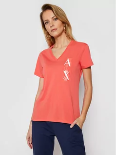 Koszulki i topy damskie - Giorgio Armani Exchange T-Shirt 3KYTGB YJG3Z 1663 Czerwony Regular Fit - grafika 1