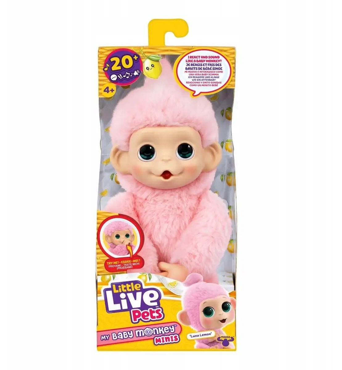 Little Live Pets LITTLE LIVE PETS MY BABY MINI MONKEY PINK LEMONZ