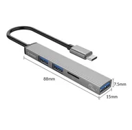 Czytniki kart pamięci - Hub USB Orico Type-C - USB3.0, 2xUSB2.0, TF (AH-12F-GY-BP) (CA913541) - miniaturka - grafika 1