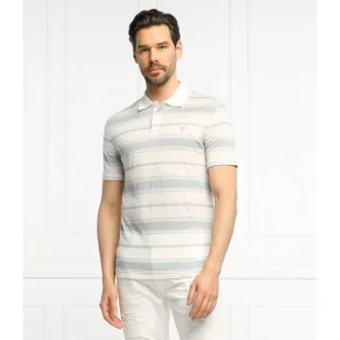 GUESS Lniane polo JOSU | Regular Fit - Koszule męskie - miniaturka - grafika 1