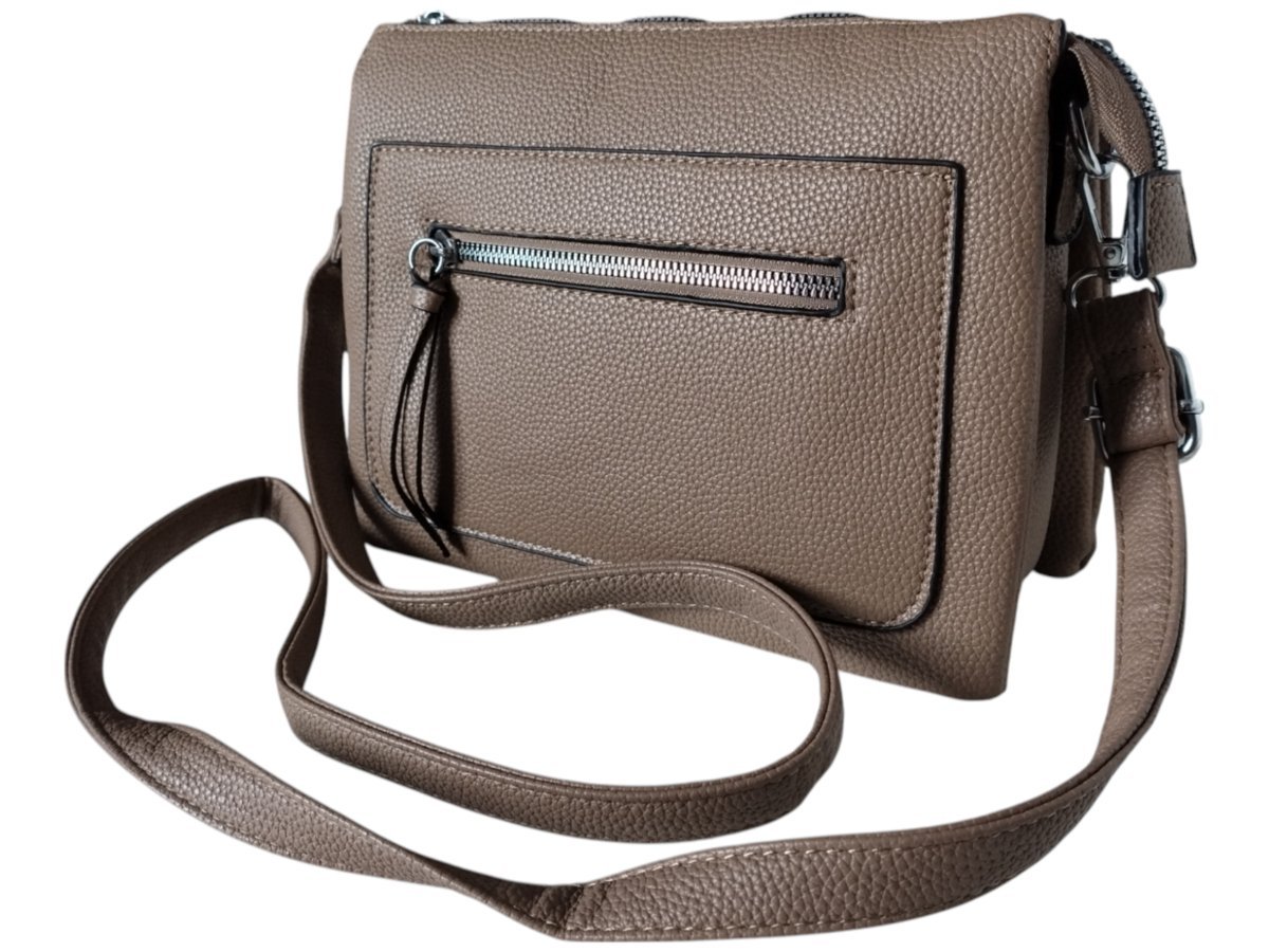 Torebka Damska, Miejska Mała Listonoszka Na Ramię, Kolor Brązowy