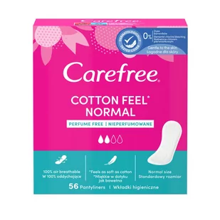 Carefree - Wkładki higieniczne Cotton Unscented 56szt - Akcesoria obuwnicze - miniaturka - grafika 1