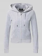 Bluzy damskie - Bluza rozpinana z wyhaftowanym logo model ‘ROBERTSON’ - miniaturka - grafika 1