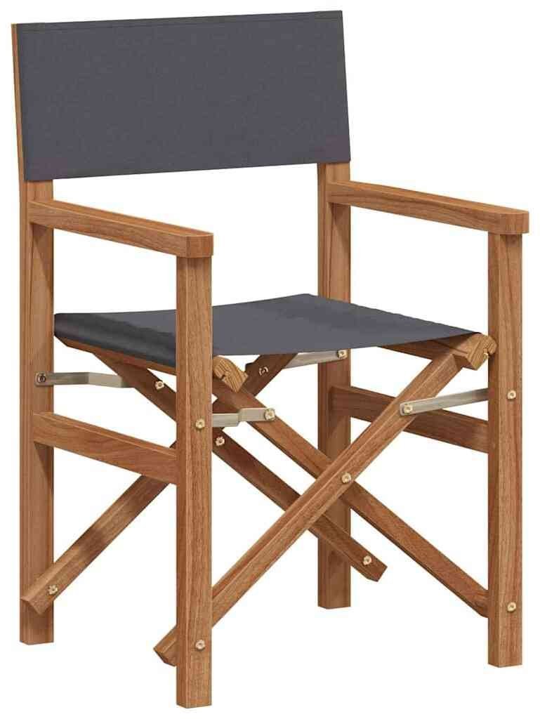 vidaXL Składane krzesło reżysera szare 56 x 54 x 87 cm
