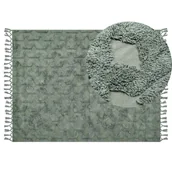 Dywany - Dywan bawełniany 140 x 200 cm zielony KARS - miniaturka - grafika 1