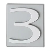 Akcesoria do drzwi - Cyfra "3" INV srebrna - miniaturka - grafika 1