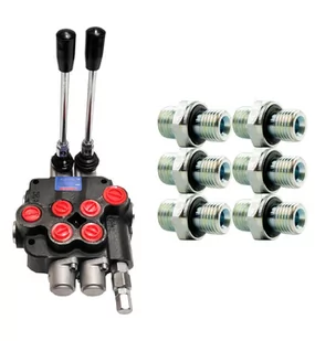 ROZDZIELACZ HYDRAULICZNY 02P40 - W ZESTAWIE Z PRZYŁĄCZAMI - Akcesoria do hydrauliki siłowej - miniaturka - grafika 1