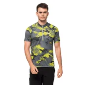 Koszulki męskie - Męska koszulka rowerowa TOURER HALFZIP PRINT T M storm grey all over - M - miniaturka - grafika 1