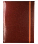 Notesy i bloczki - Notes książkowy A4 Sydne BRĄZOWY gumka zamykająca brązowa, notatnik - miniaturka - grafika 1