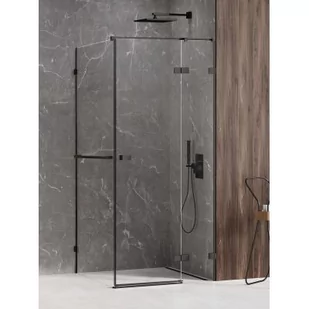 New Trendy EXK-2579 KABINA AVEXA BLACK PROSTOKĄTNA P 100x90x200 CZYSTE 6mm ACTIVE SHIELD - Kabiny prysznicowe - miniaturka - grafika 2