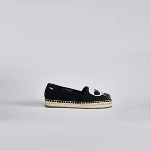Damskie espadryle KARL LAGERFELD KAMINI KARL IKONIC SLIP ON KL80111-400 – Czarny - Slip on damskie - miniaturka - grafika 1